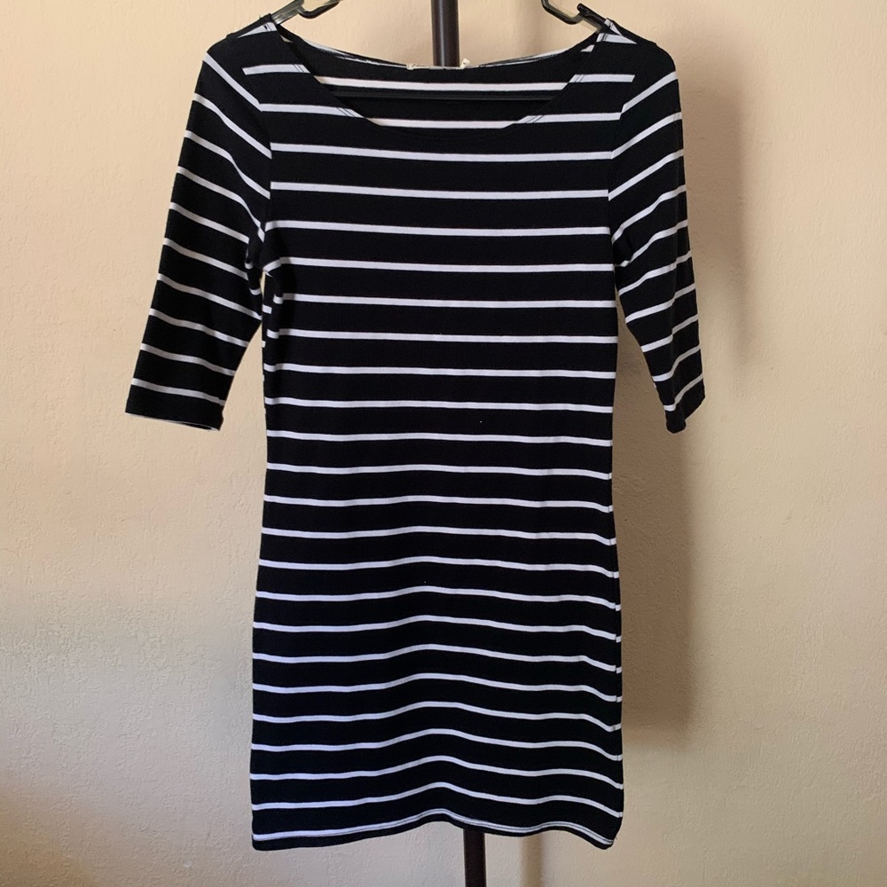 Black and White Striped Dress